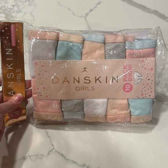 5/$25 Danskin - girls - 10 pack - cotton bikini underwear - Picture 1 of 3